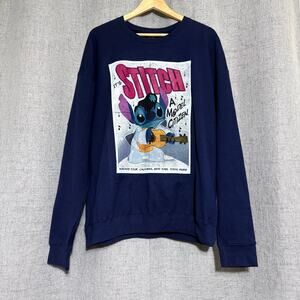 NWT Disney Lilo Stitch Sweatshirt XL Blue Elvis Out of Stock BoxLunch‎ Exclusive